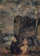 Diego Velazquez St.Anthony Abbot and St.Paul the Hermit oil on canvas